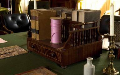 An image of an antique desk organizer